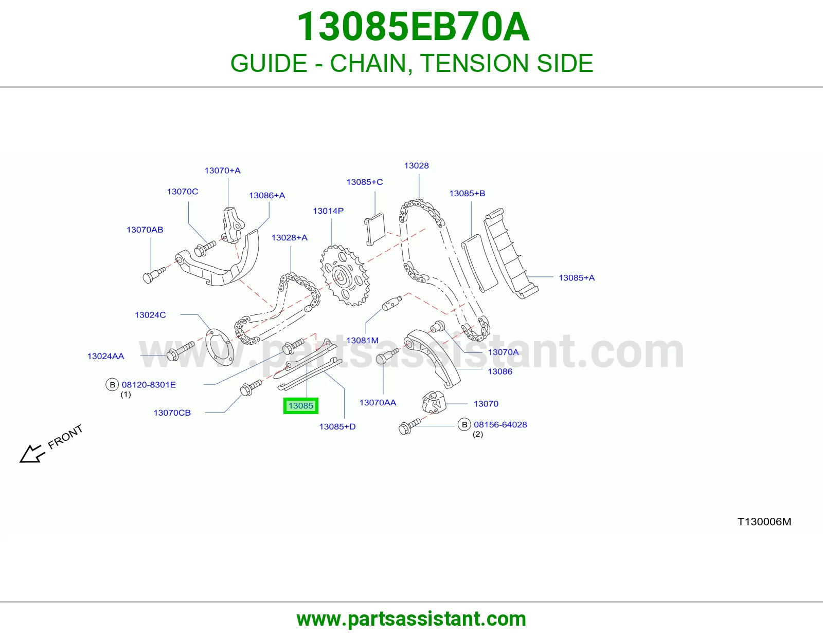 GUIDE - CHAIN, TENSION SIDE