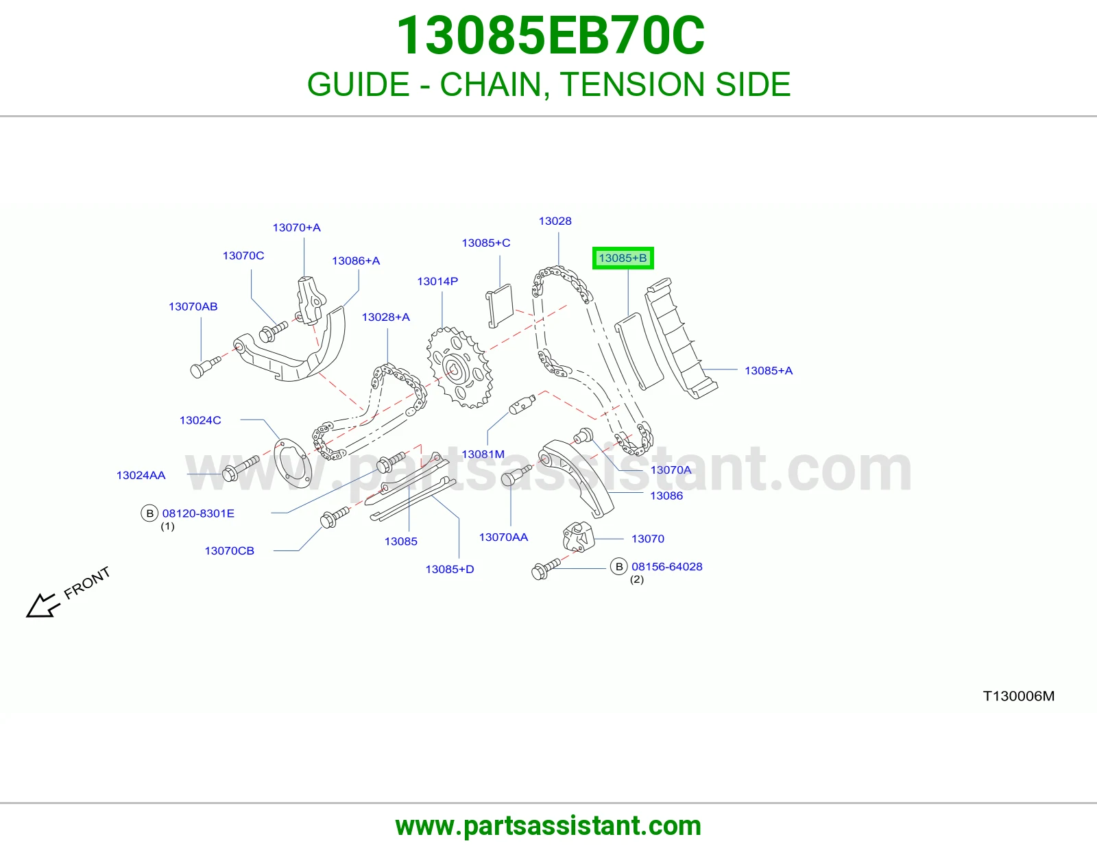 GUIDE - CHAIN, TENSION SIDE