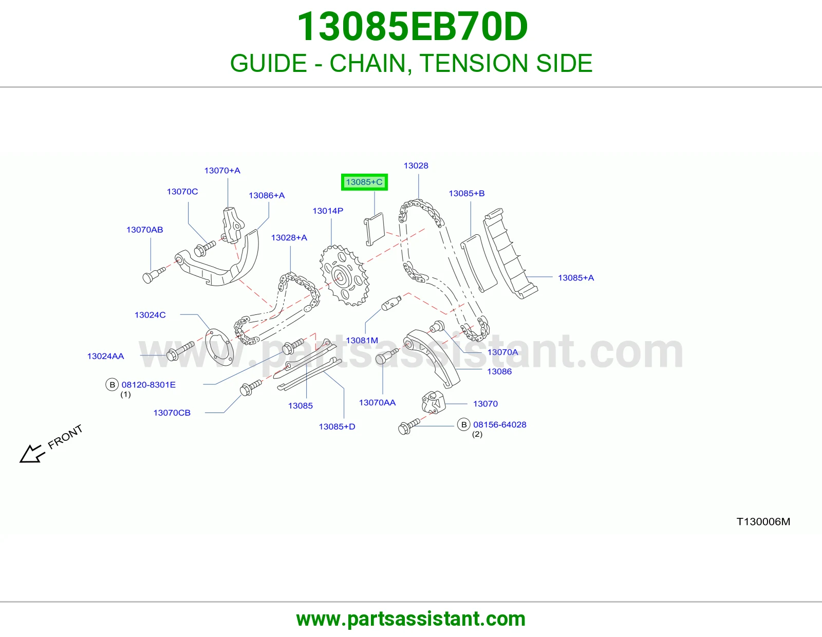 GUIDE - CHAIN, TENSION SIDE