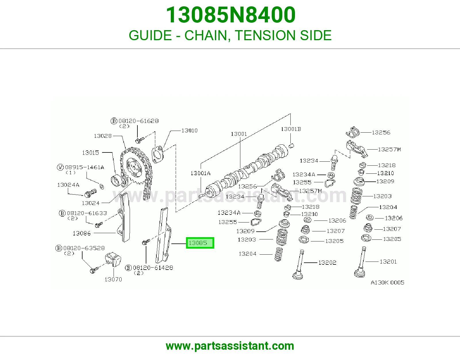GUIDE - CHAIN, TENSION SIDE
