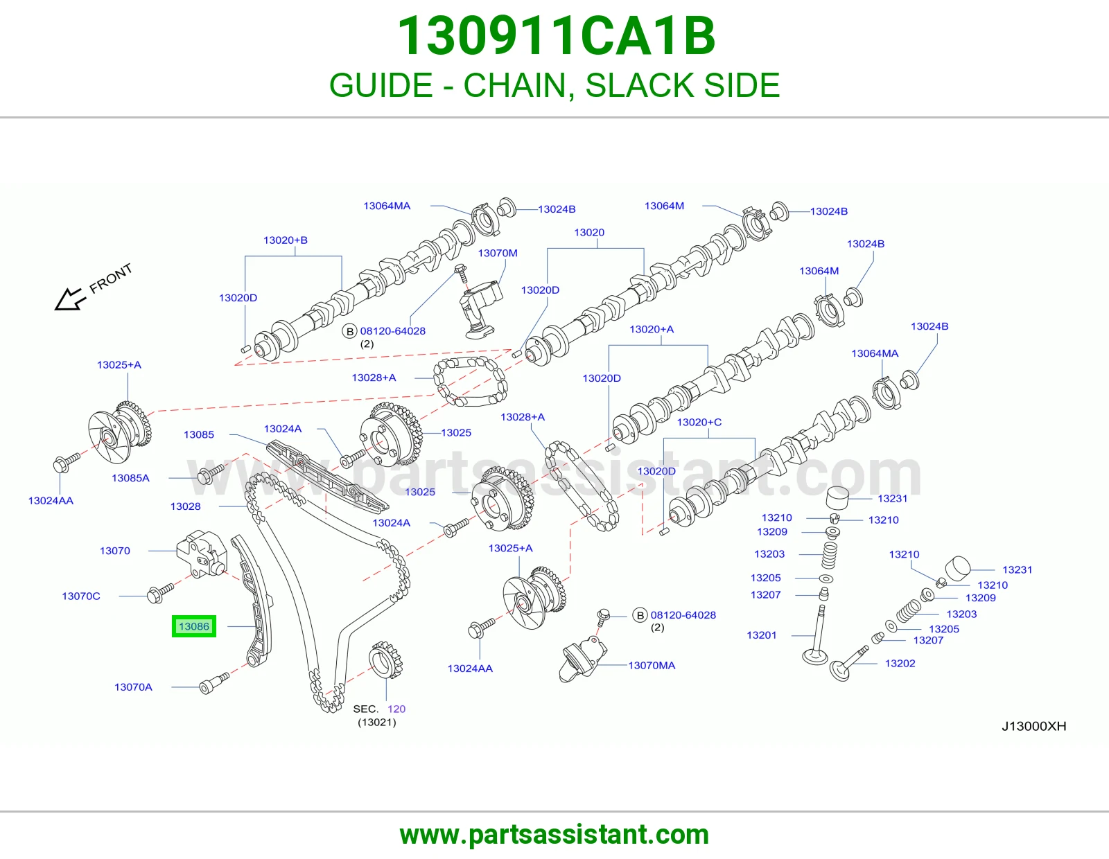 GUIDE - CHAIN, SLACK SIDE