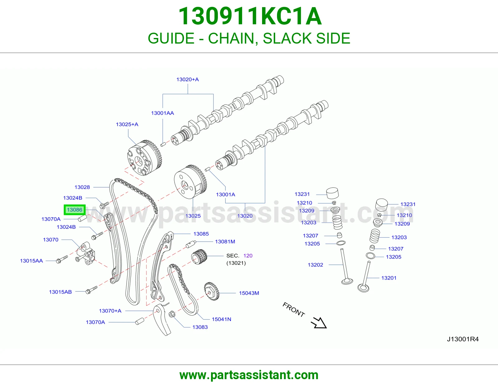 GUIDE - CHAIN, SLACK SIDE