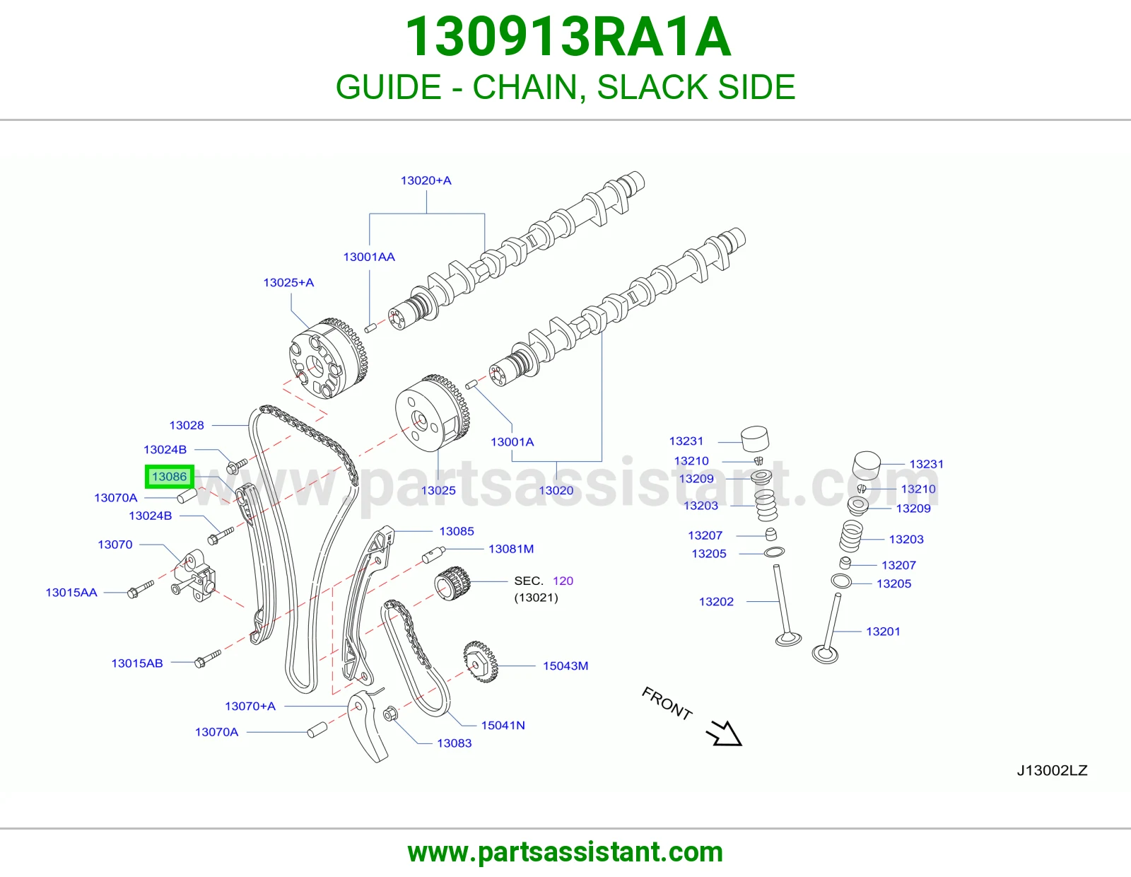 GUIDE - CHAIN, SLACK SIDE