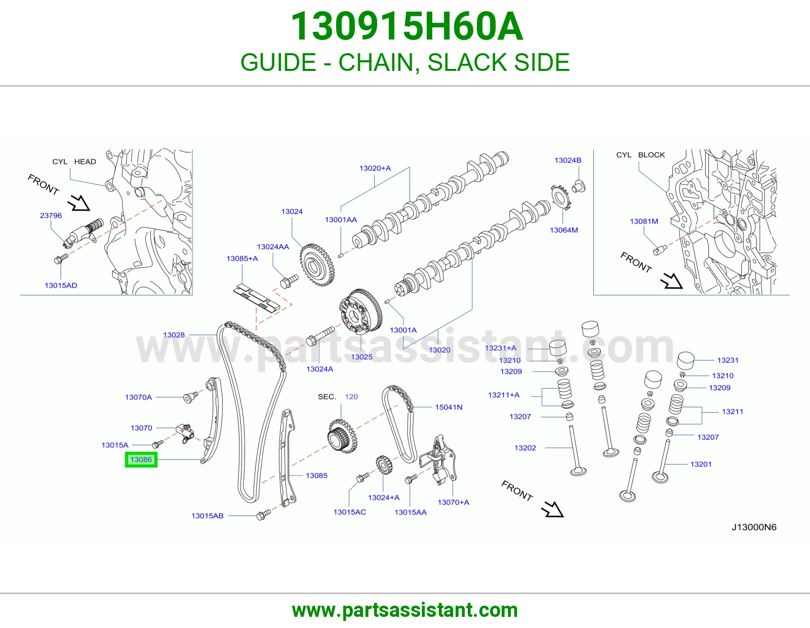GUIDE - CHAIN, SLACK SIDE