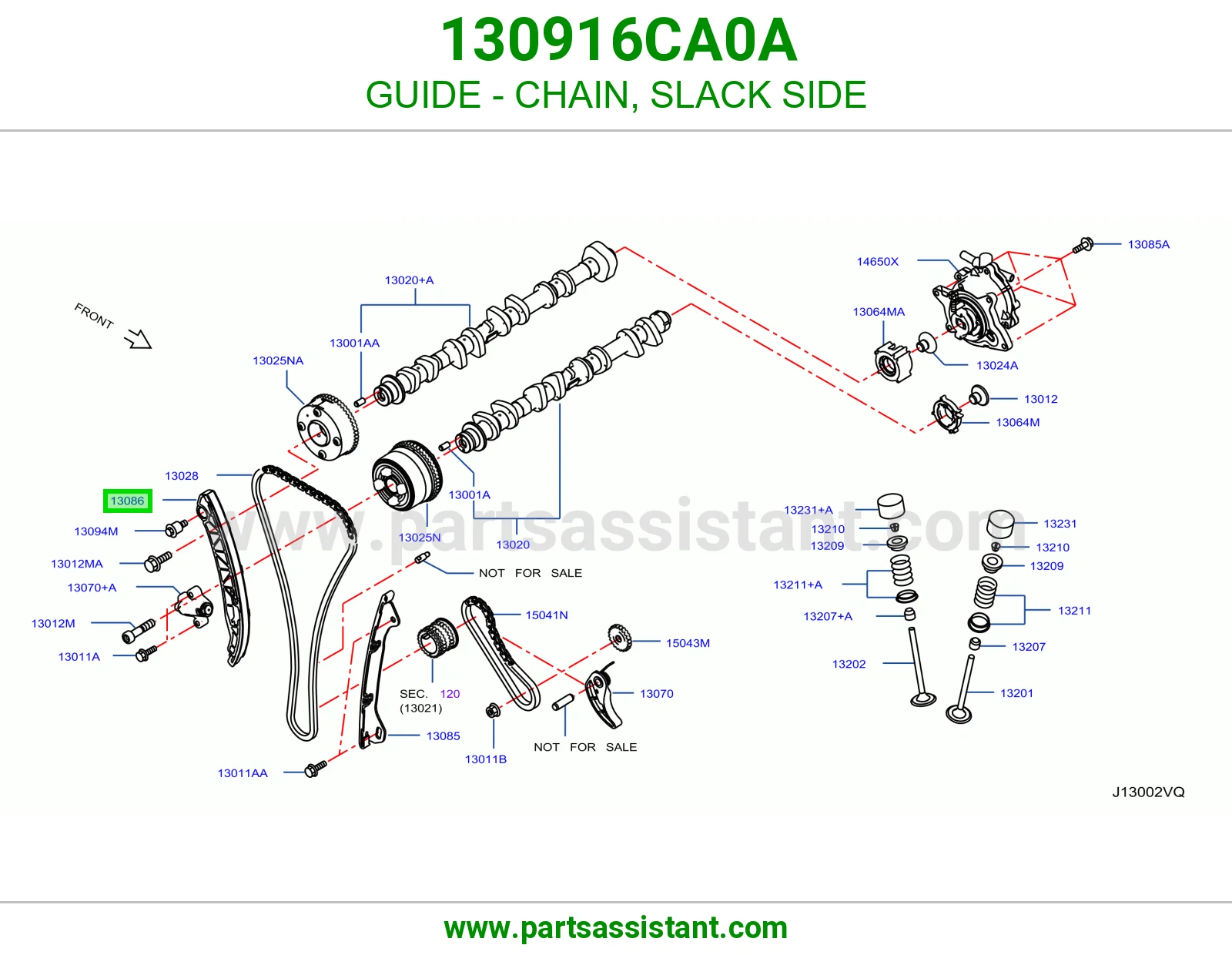 GUIDE - CHAIN, SLACK SIDE