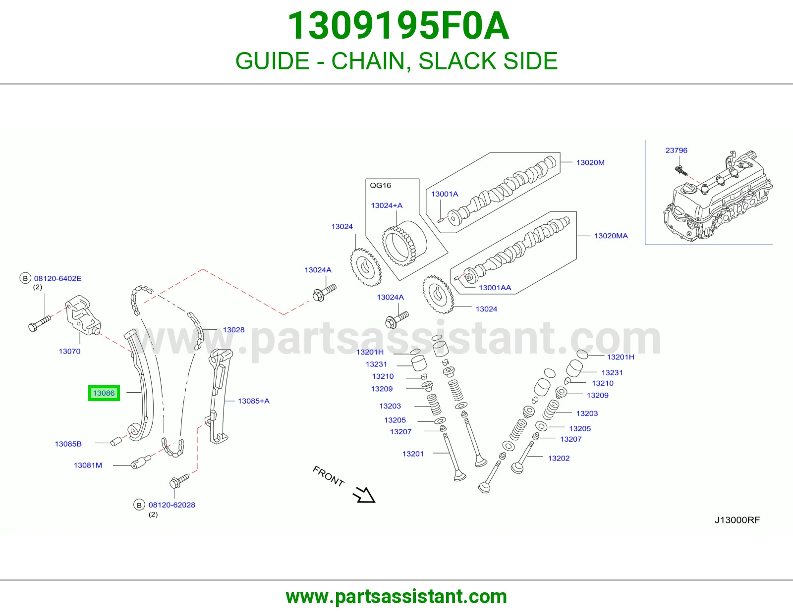 GUIDE - CHAIN, SLACK SIDE