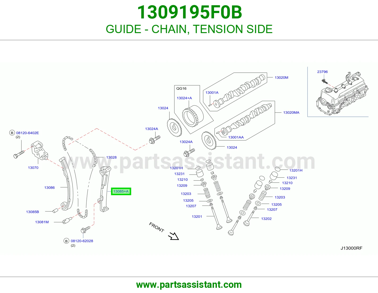 GUIDE - CHAIN, TENSION SIDE