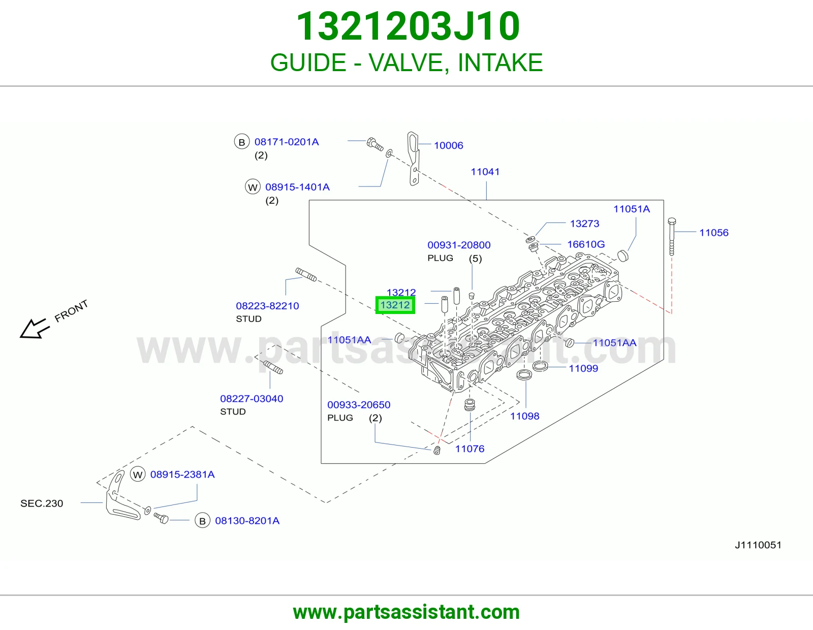 GUIDE - VALVE, INTAKE