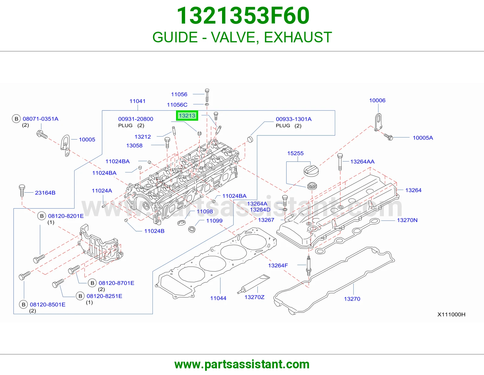 GUIDE - VALVE, EXHAUST