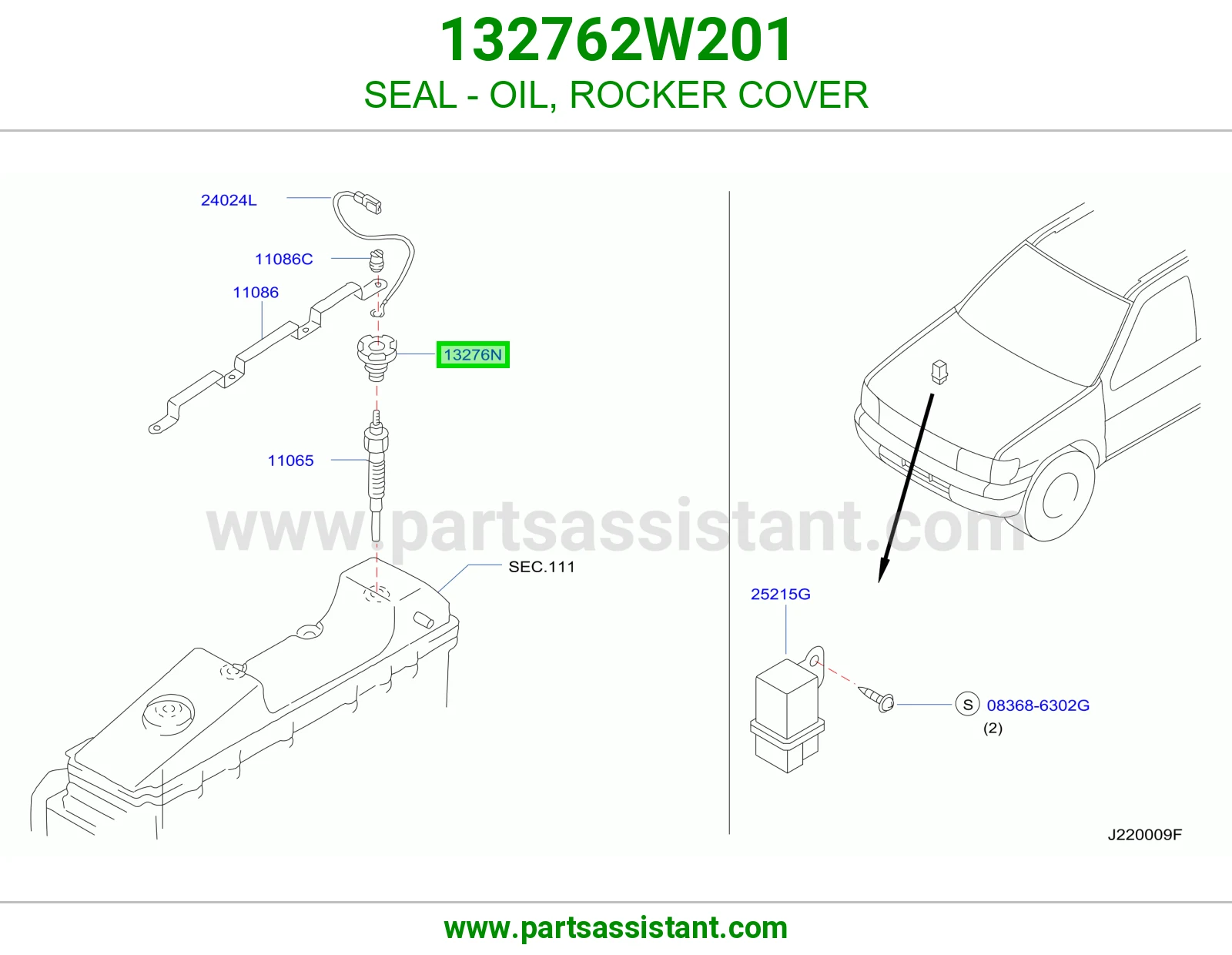 SEAL - OIL, ROCKER COVER