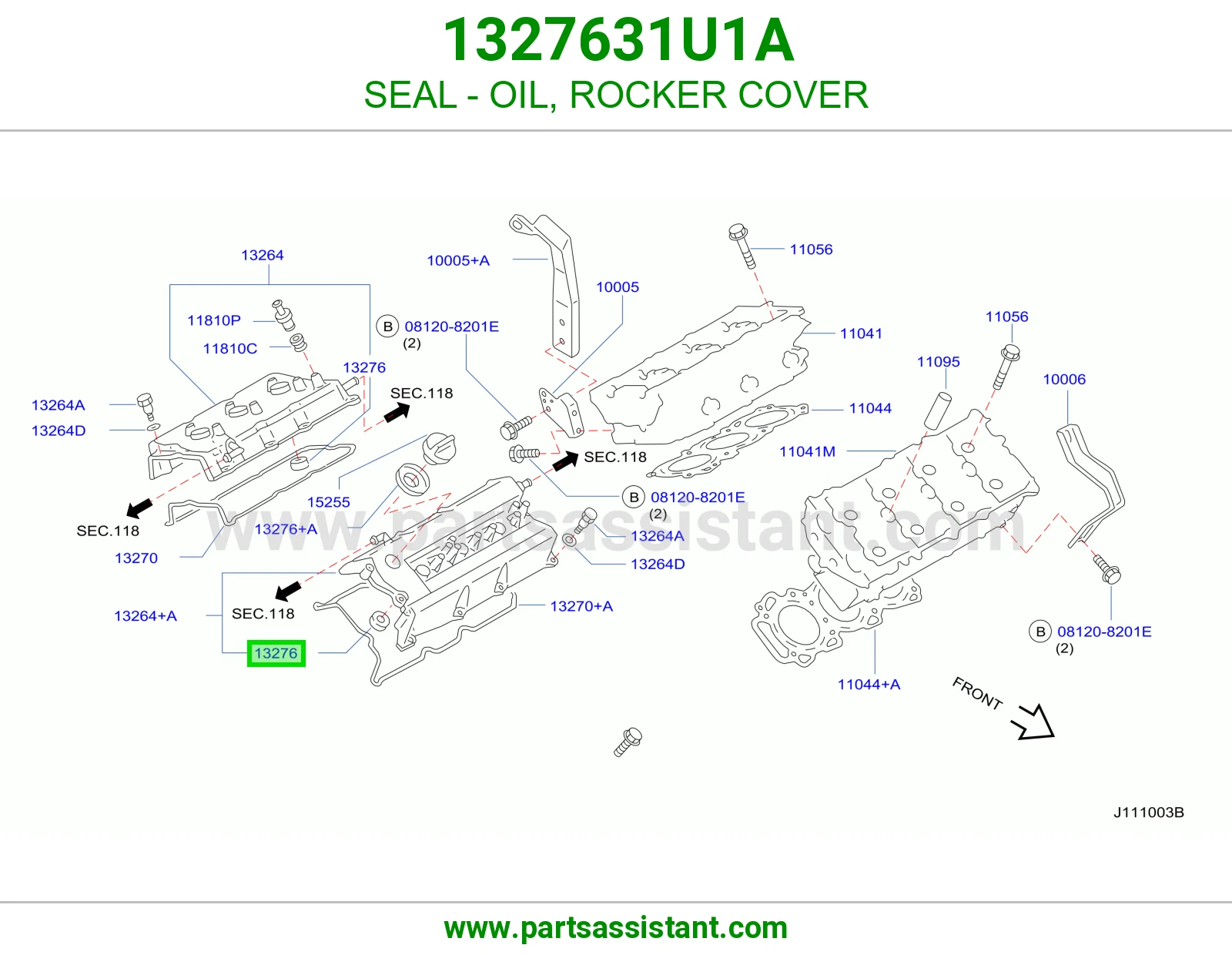SEAL - OIL, ROCKER COVER