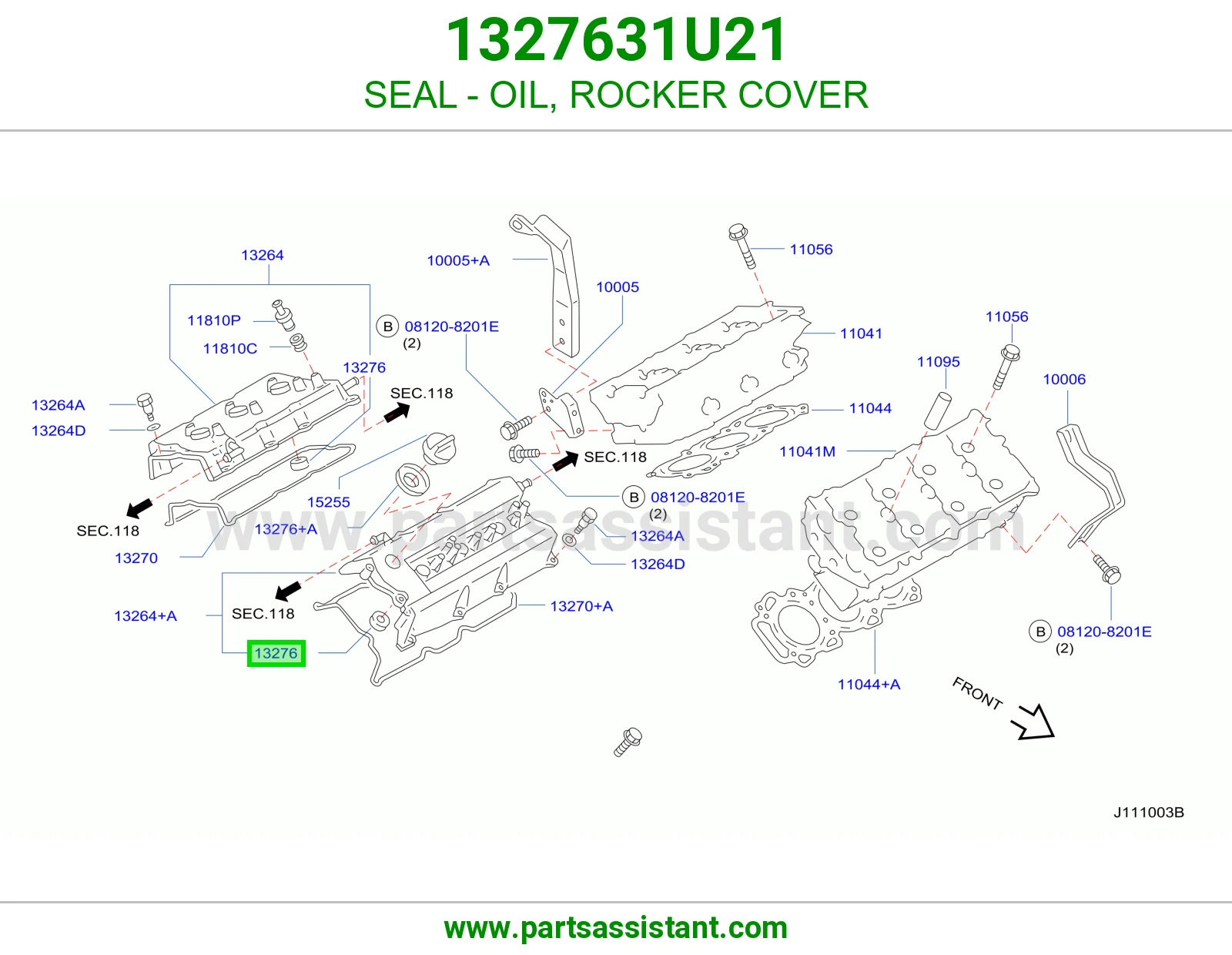 SEAL - OIL, ROCKER COVER