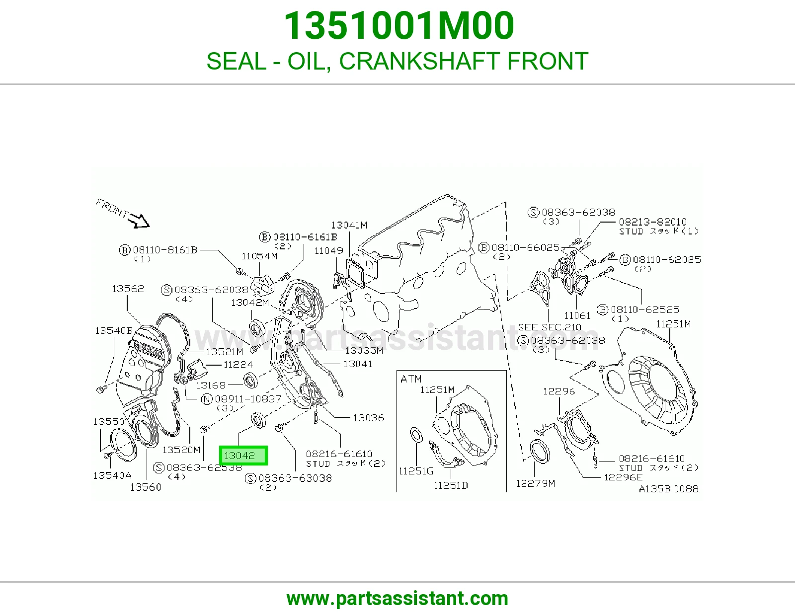 SEAL - OIL, CRANKSHAFT FRONT