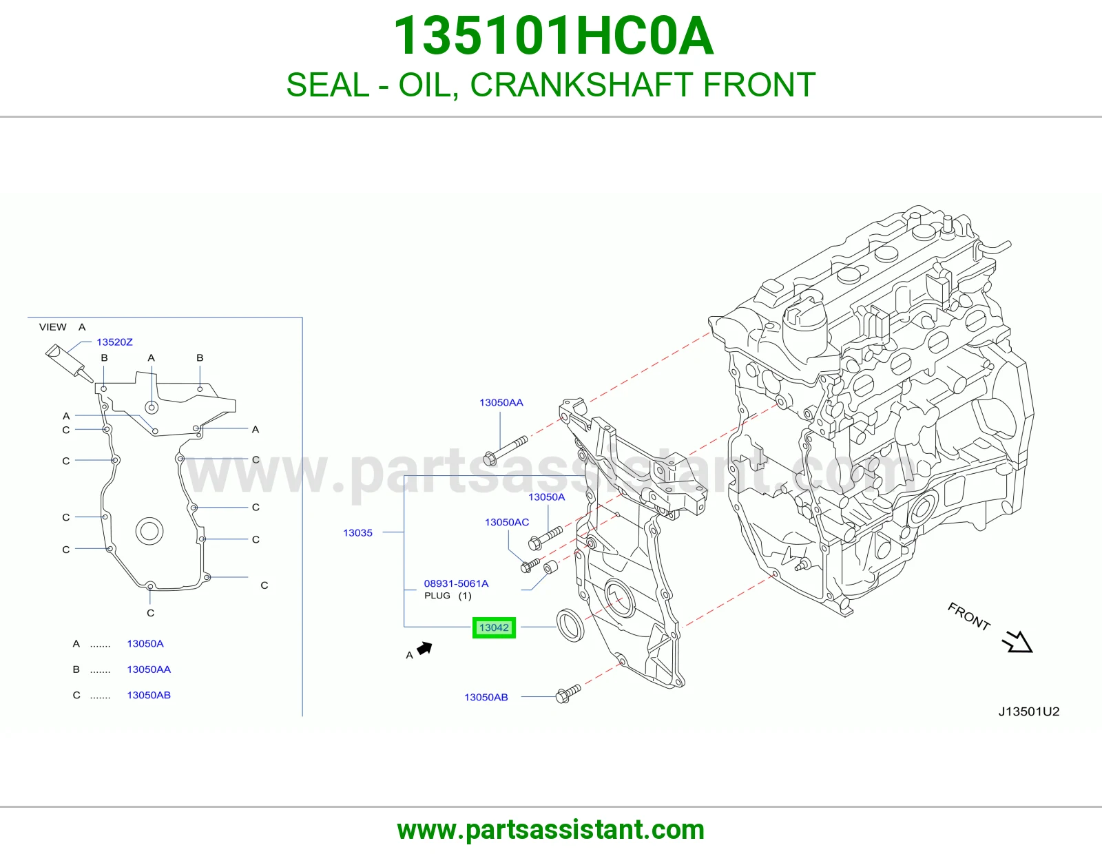 SEAL - OIL, CRANKSHAFT FRONT
