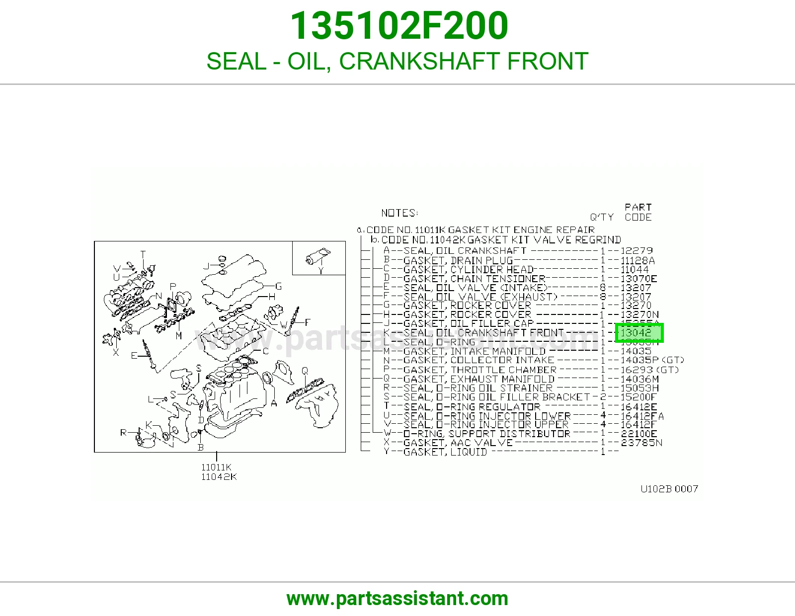 SEAL - OIL, CRANKSHAFT FRONT
