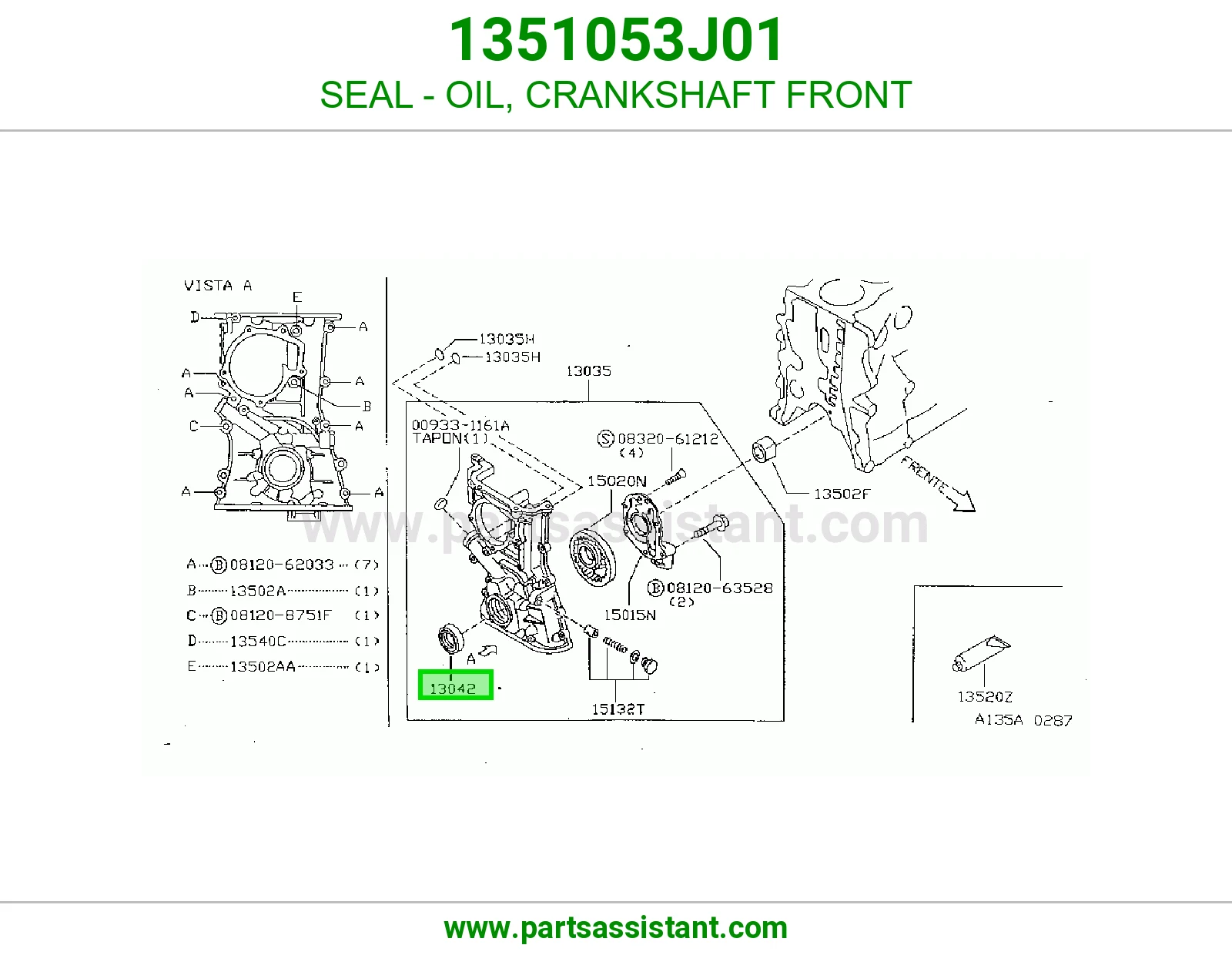 SEAL - OIL, CRANKSHAFT FRONT