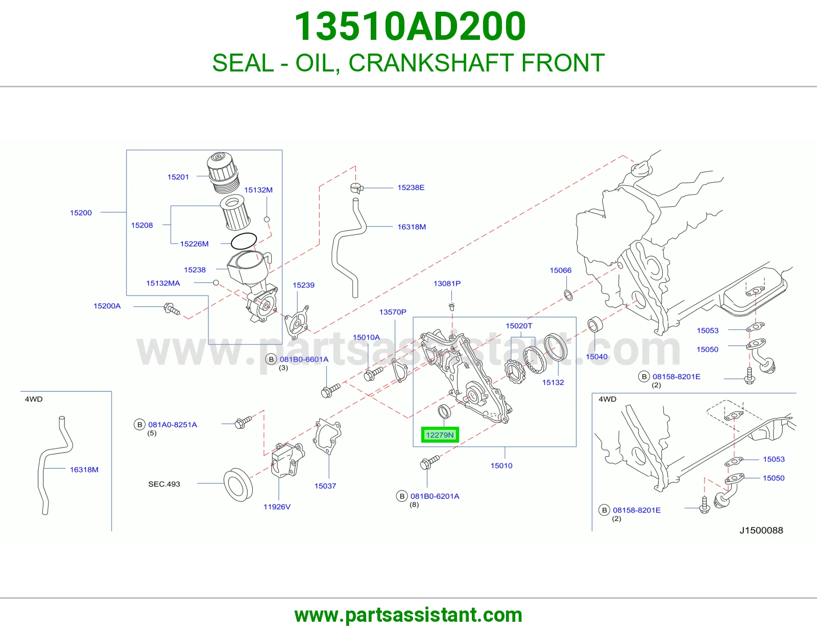 SEAL - OIL, CRANKSHAFT FRONT
