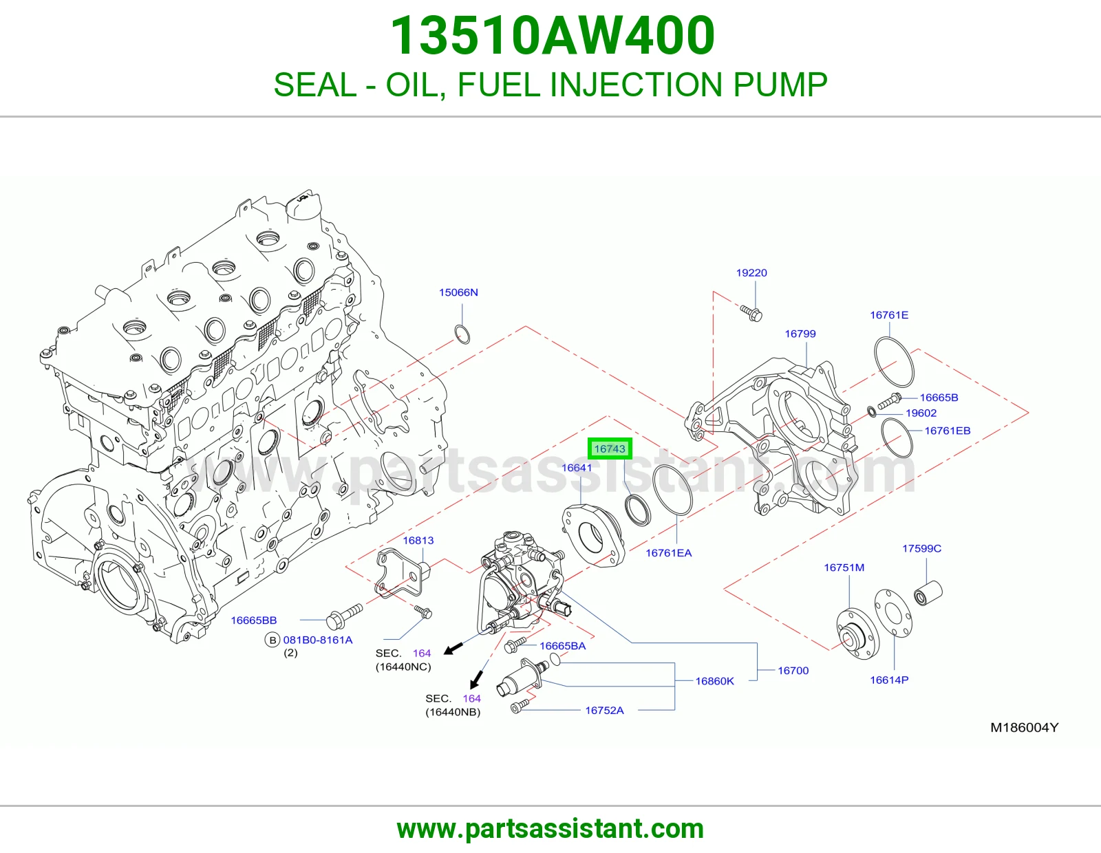 SEAL - OIL, FUEL INJECTION PUMP