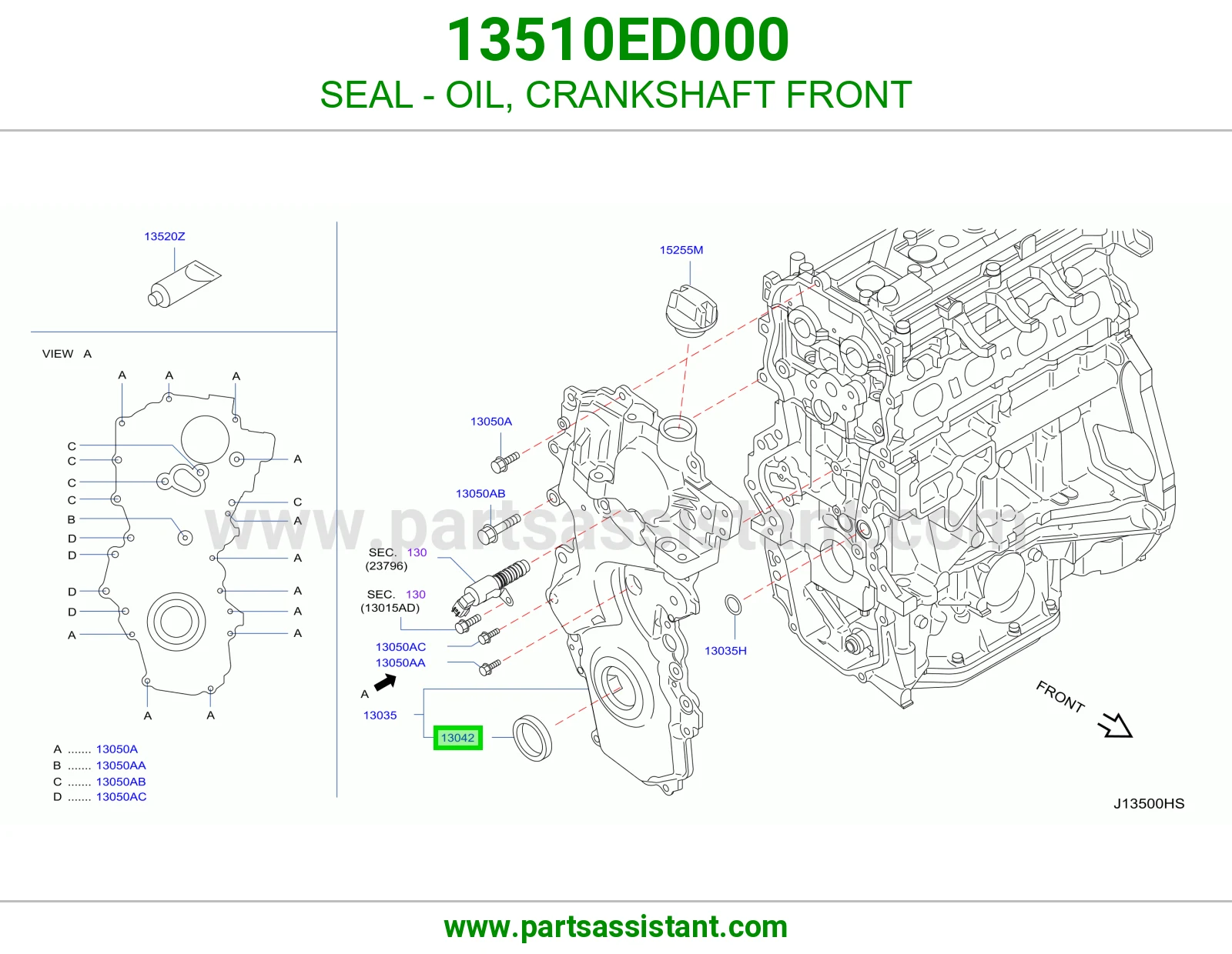SEAL - OIL, CRANKSHAFT FRONT