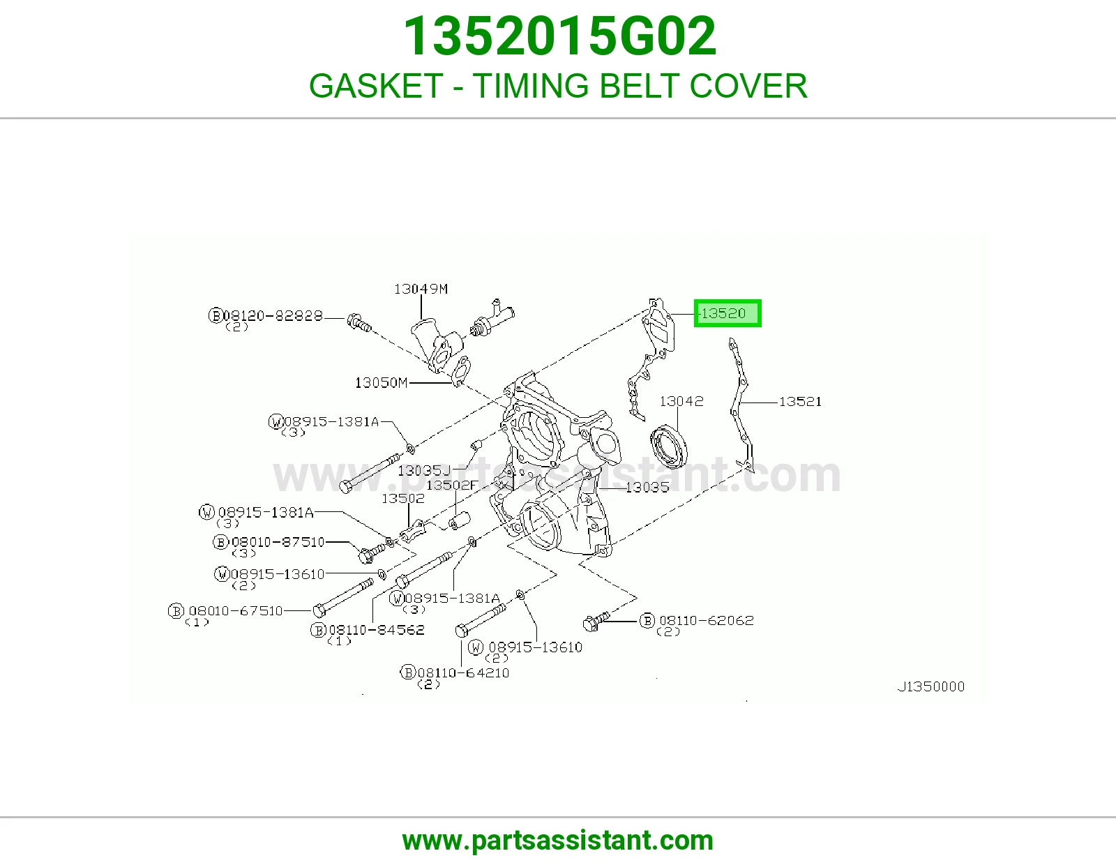 GASKET - TIMING BELT COVER