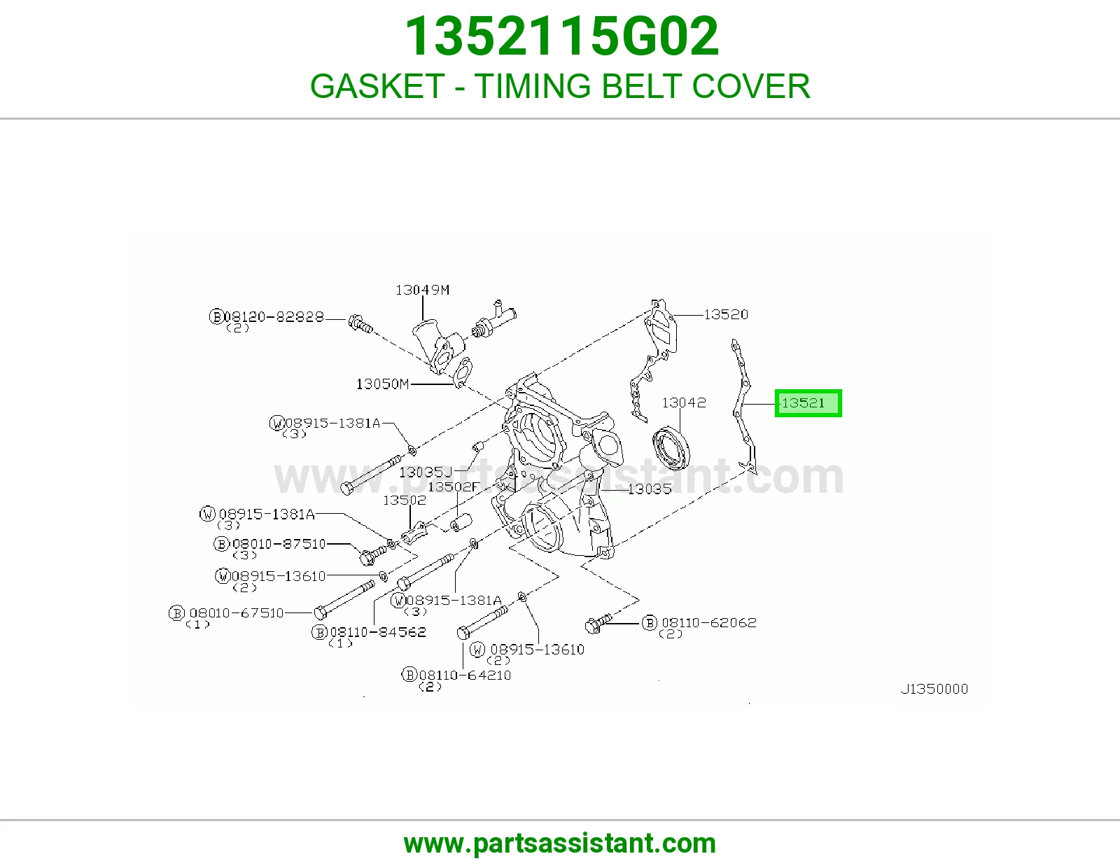 GASKET - TIMING BELT COVER