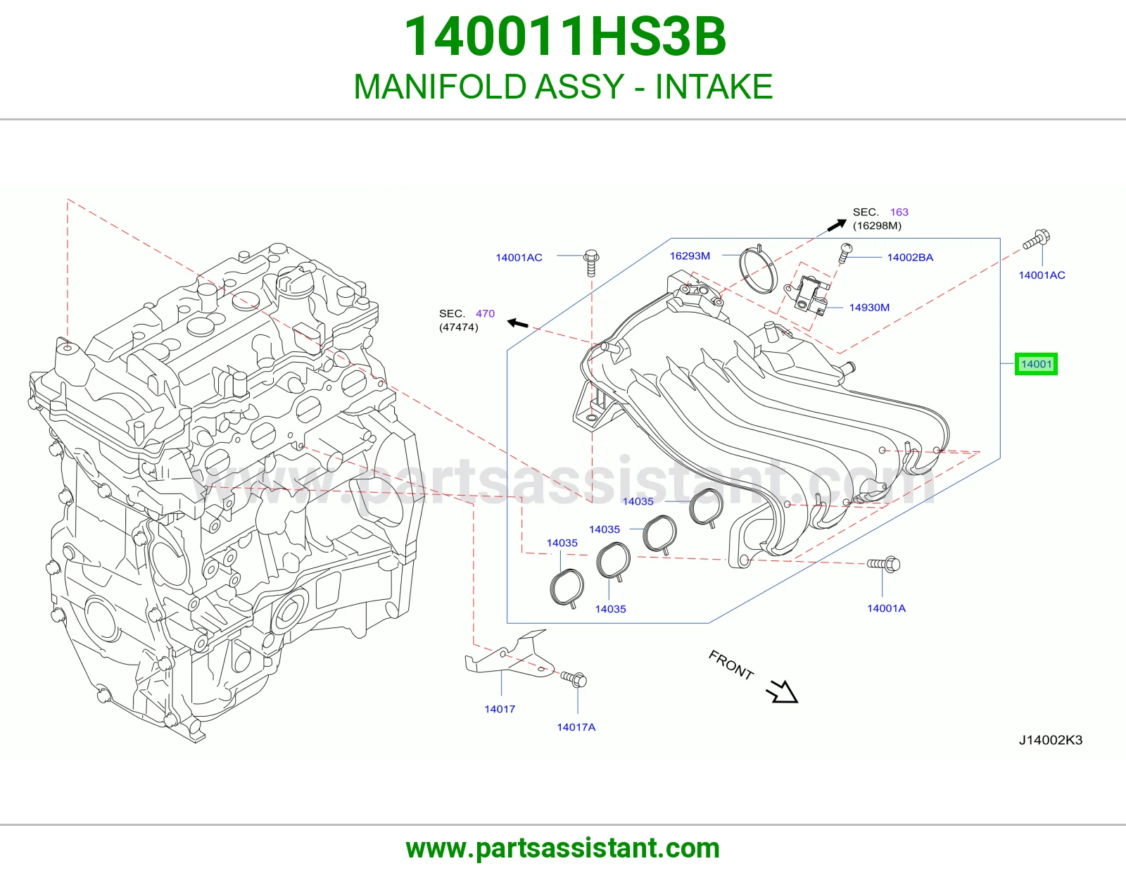 MANIFOLD ASSY - INTAKE