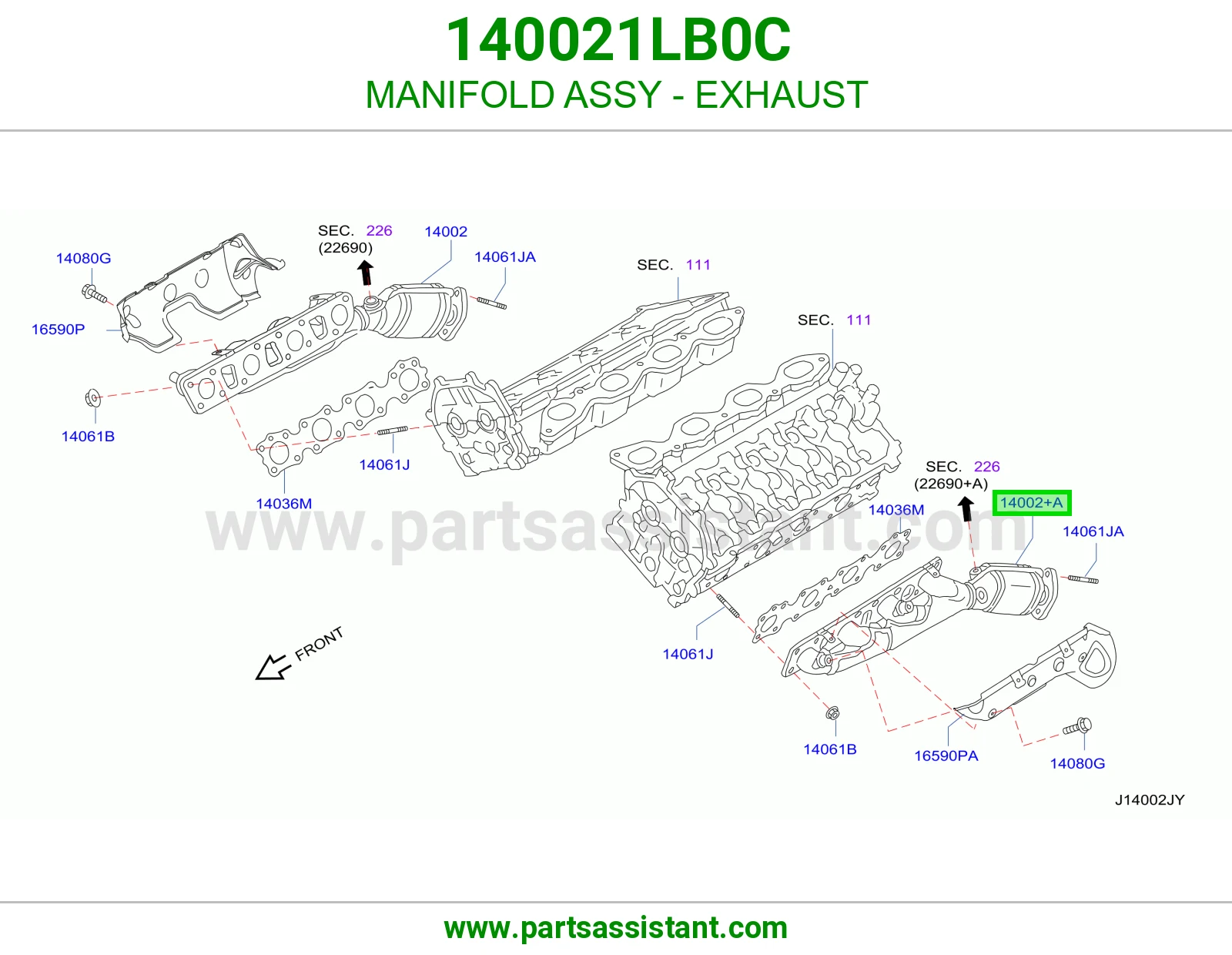 MANIFOLD ASSY - EXHAUST
