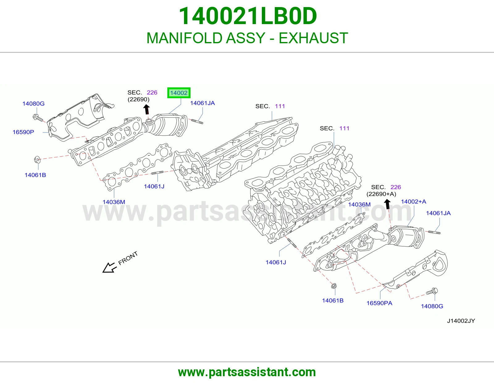 MANIFOLD ASSY - EXHAUST