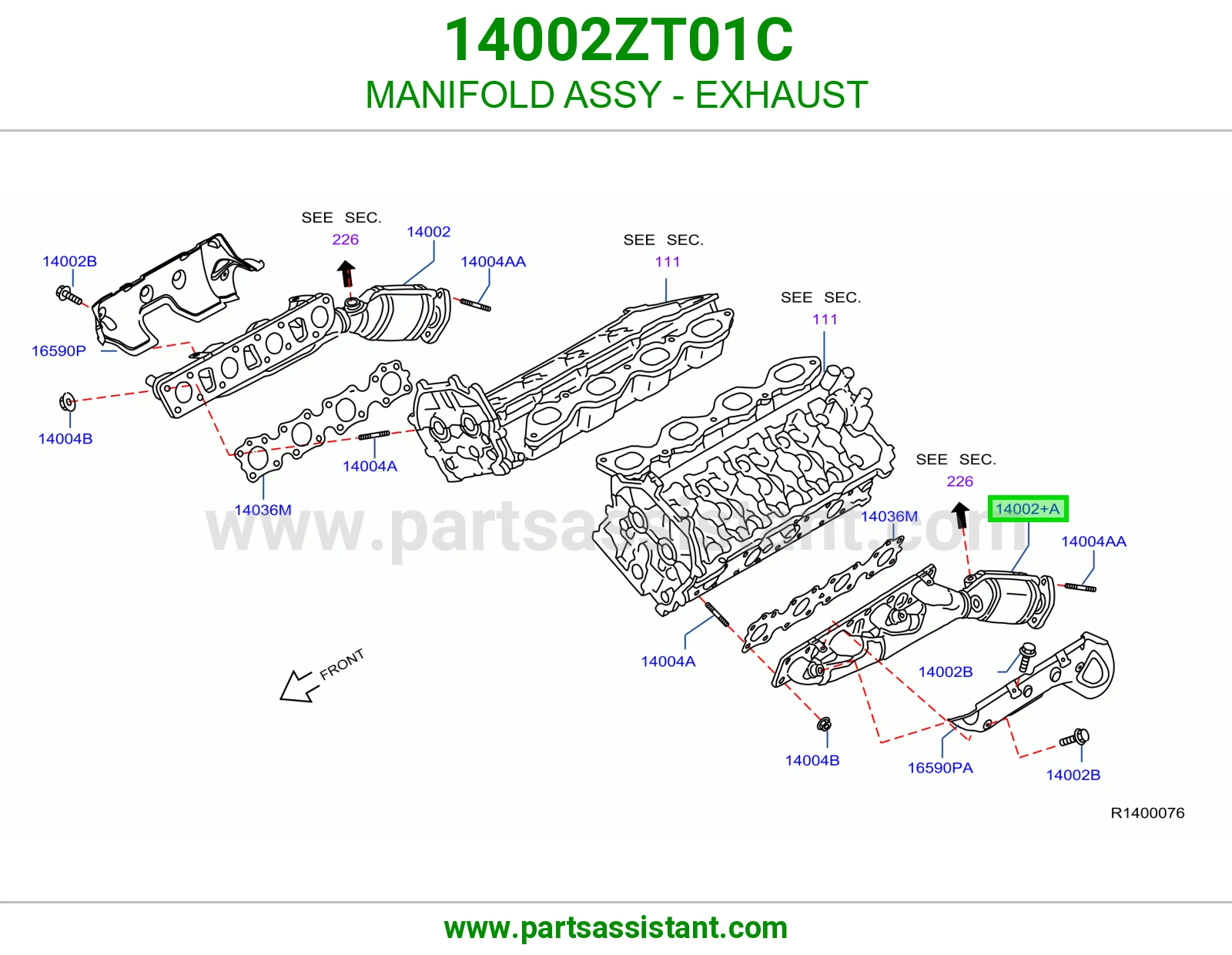 MANIFOLD ASSY - EXHAUST