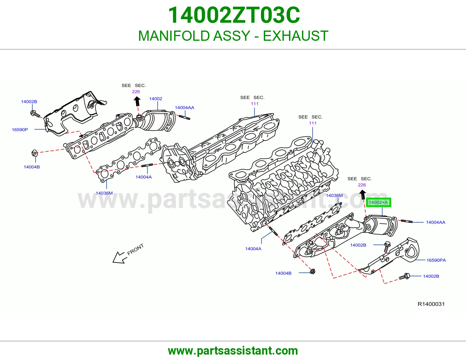 MANIFOLD ASSY - EXHAUST