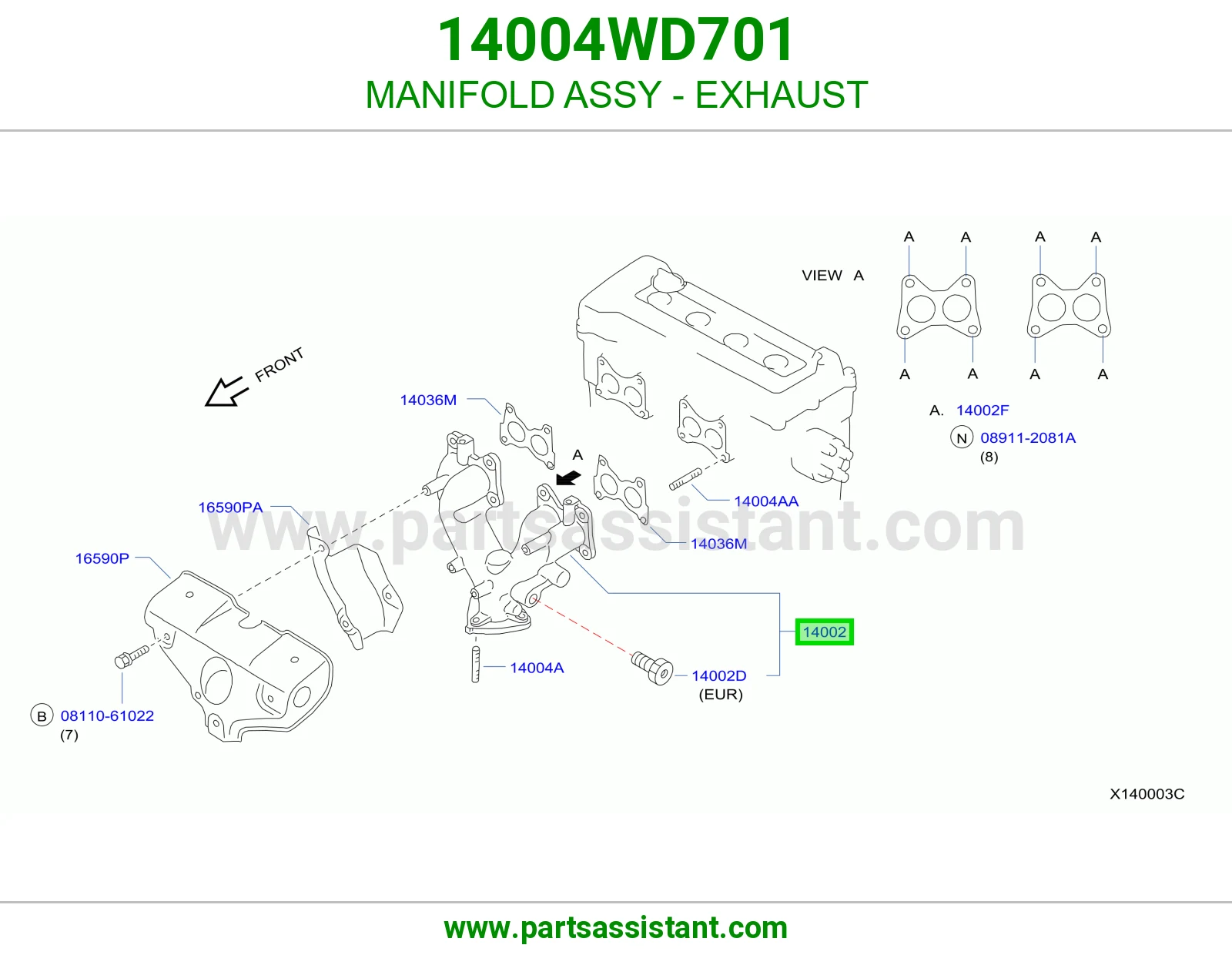 MANIFOLD ASSY - EXHAUST