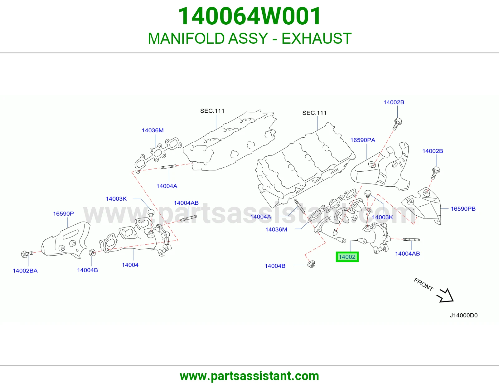 MANIFOLD ASSY - EXHAUST