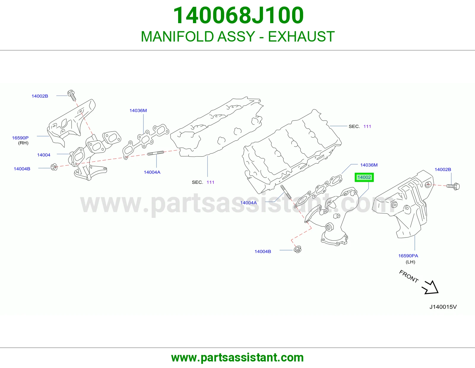 MANIFOLD ASSY - EXHAUST
