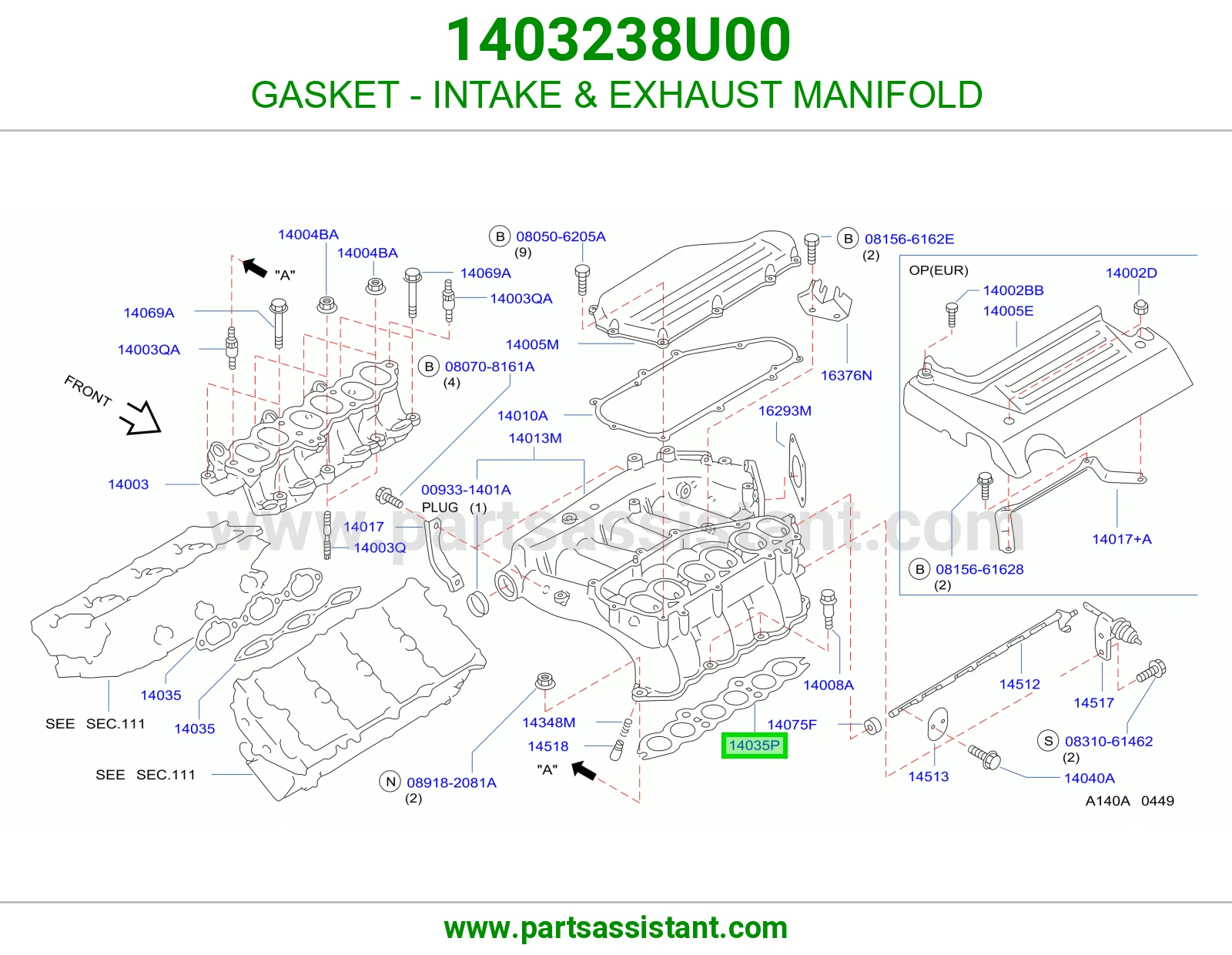 GASKET - INTAKE & EXHAUST MANIFOLD
