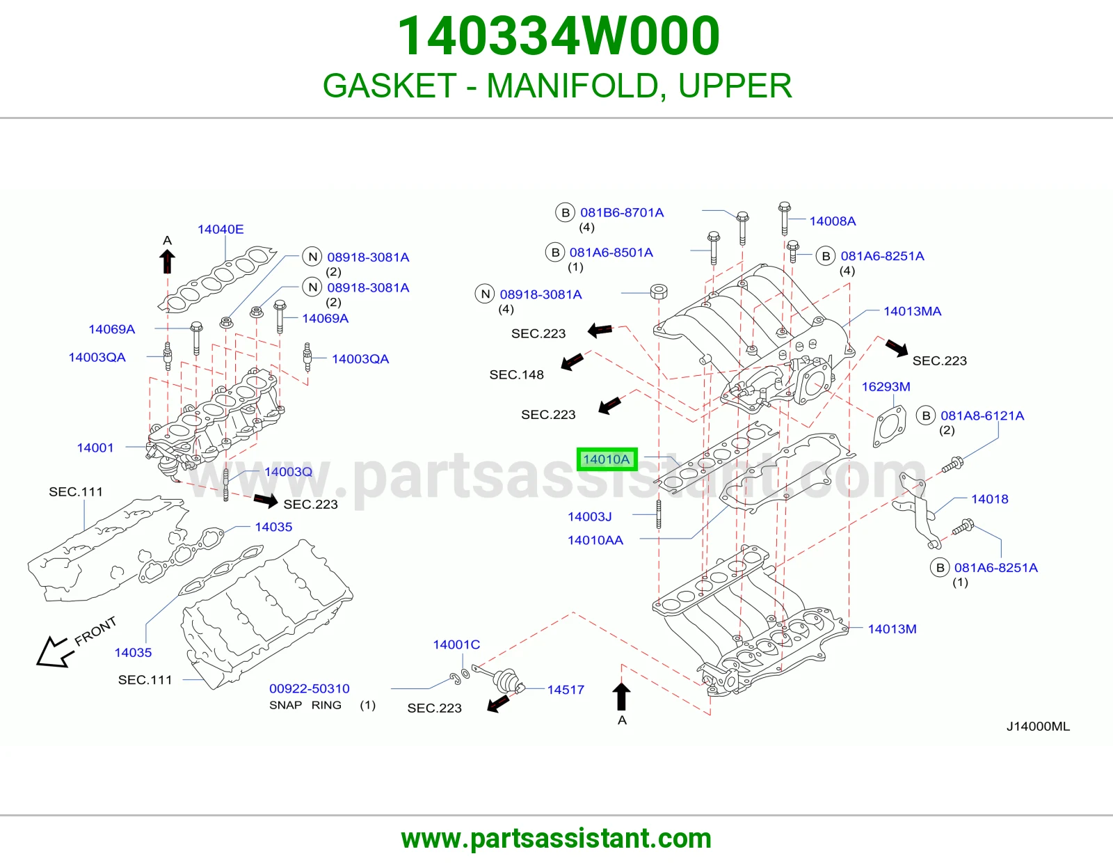 GASKET - MANIFOLD, UPPER