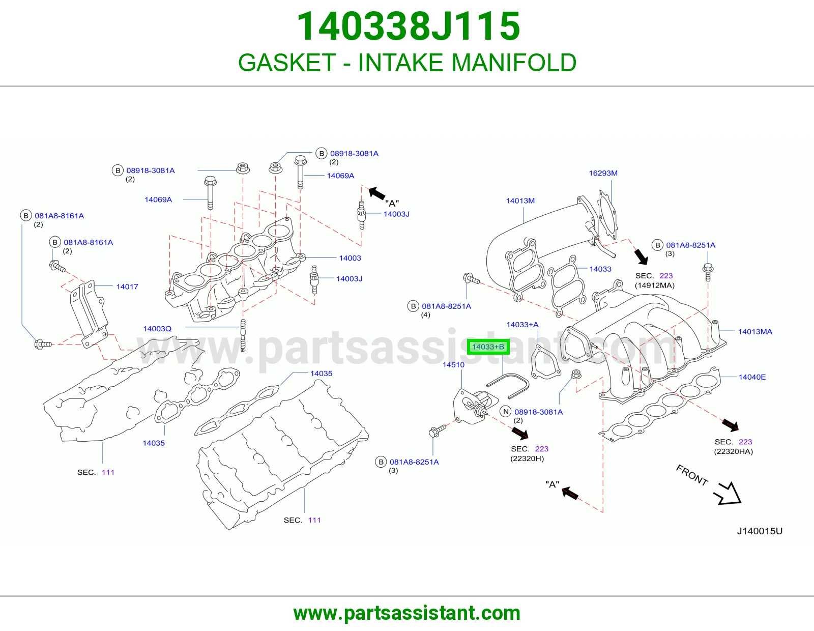 GASKET - INTAKE MANIFOLD
