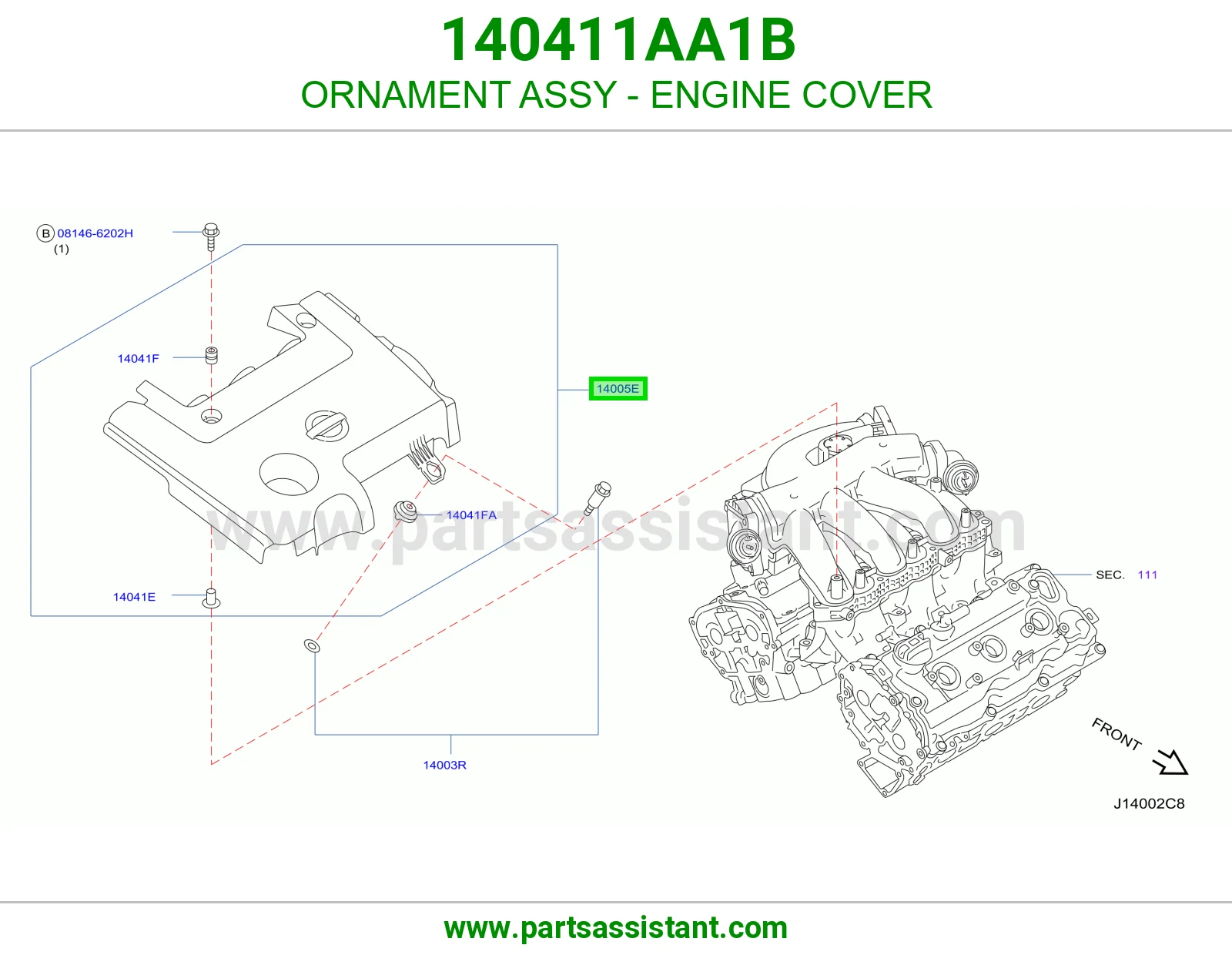 ORNAMENT ASSY - ENGINE COVER