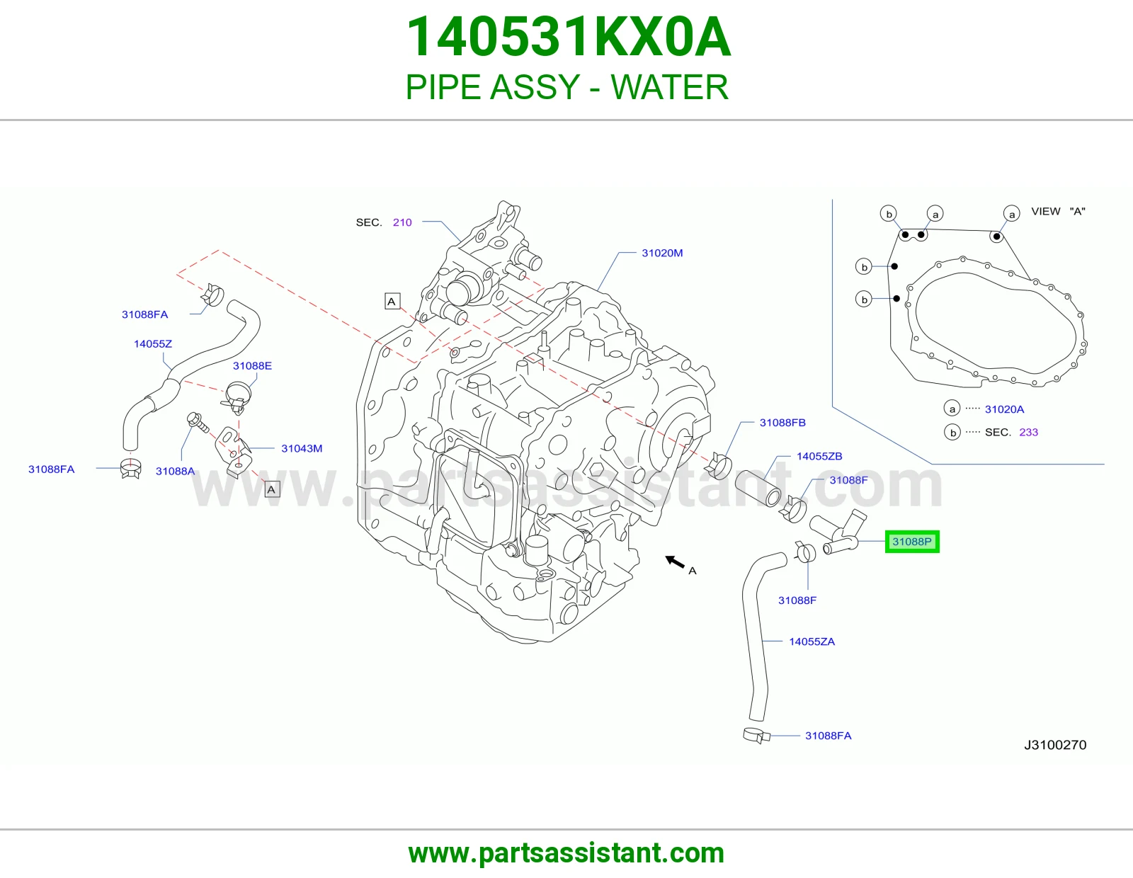 PIPE ASSY - WATER
