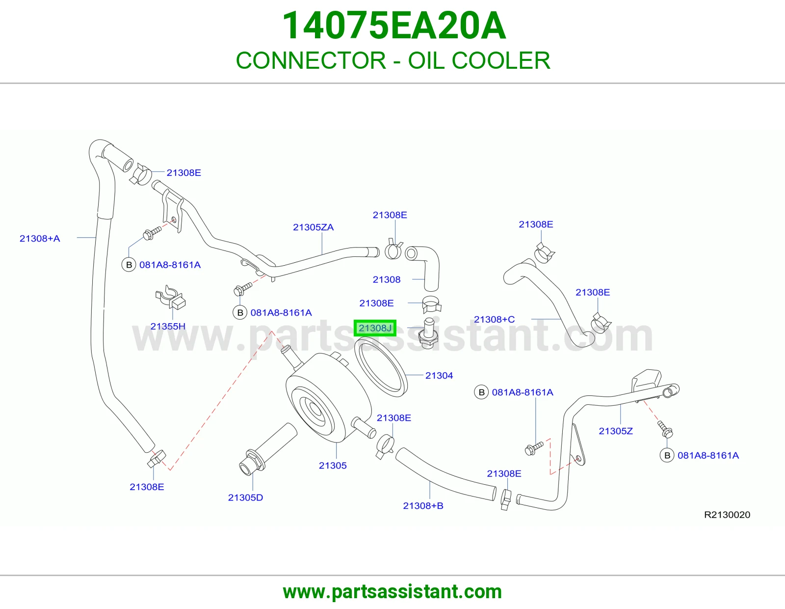CONNECTOR - OIL COOLER