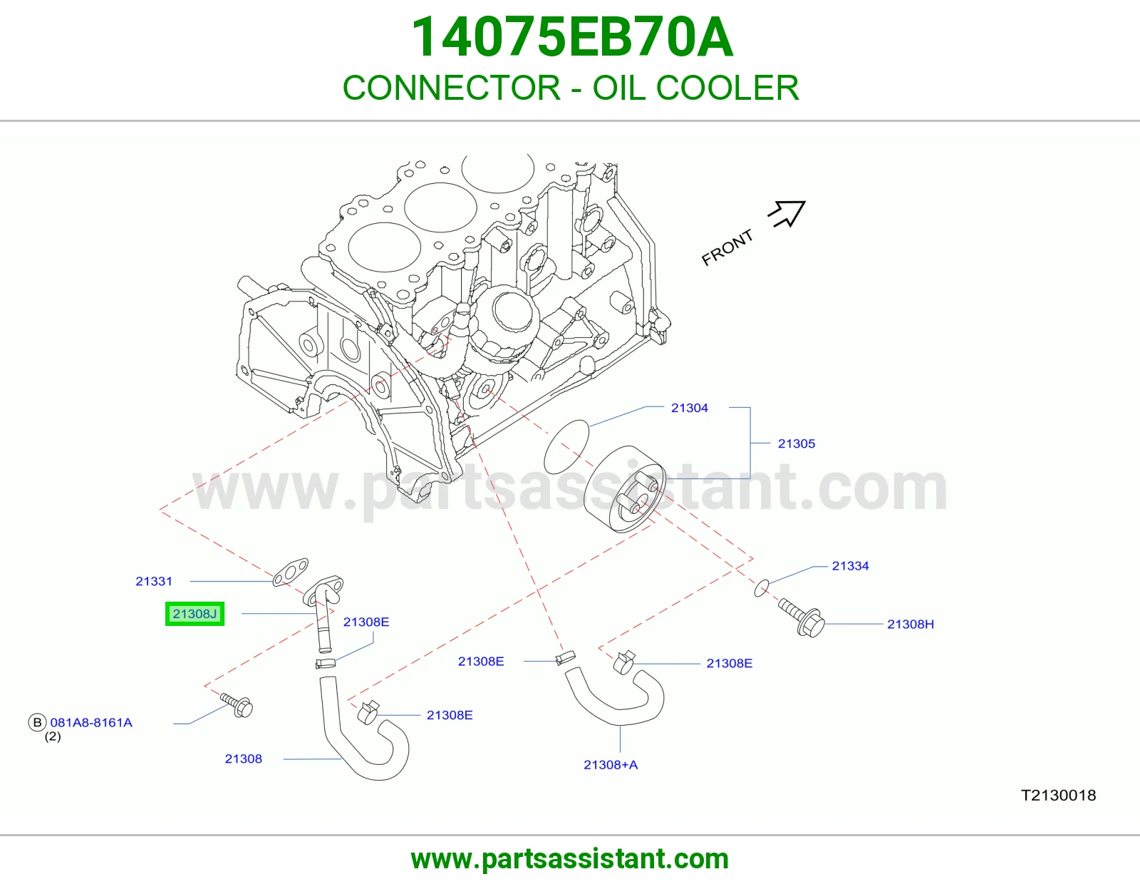 CONNECTOR - OIL COOLER