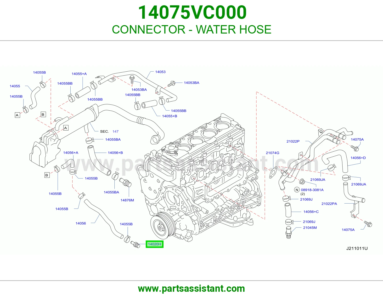CONNECTOR - WATER HOSE