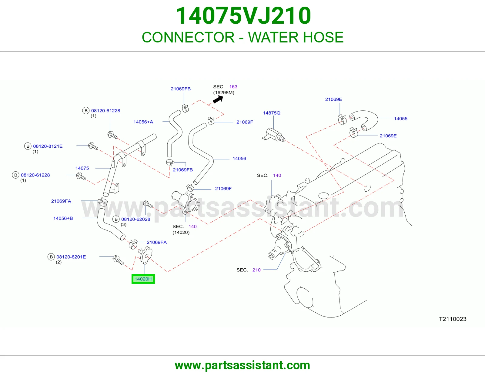 CONNECTOR - WATER HOSE