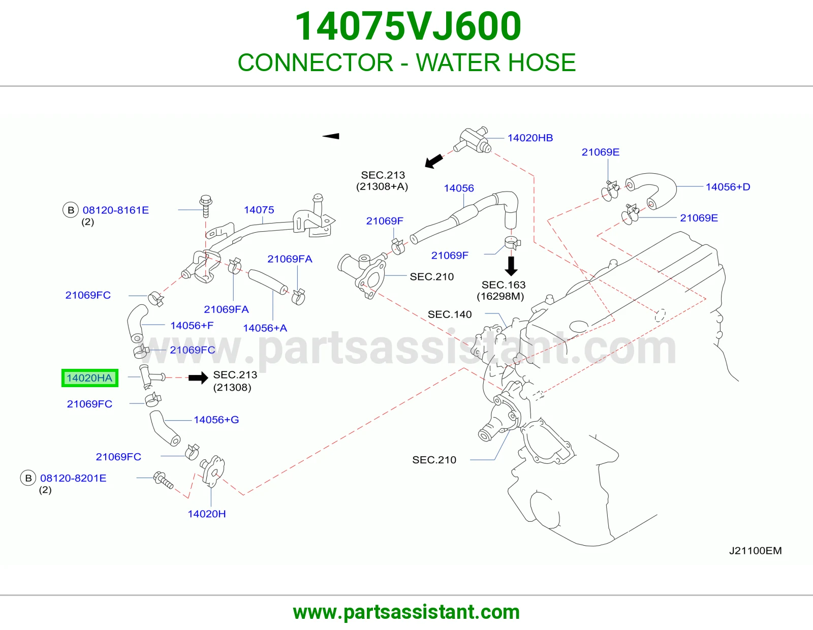 CONNECTOR - WATER HOSE