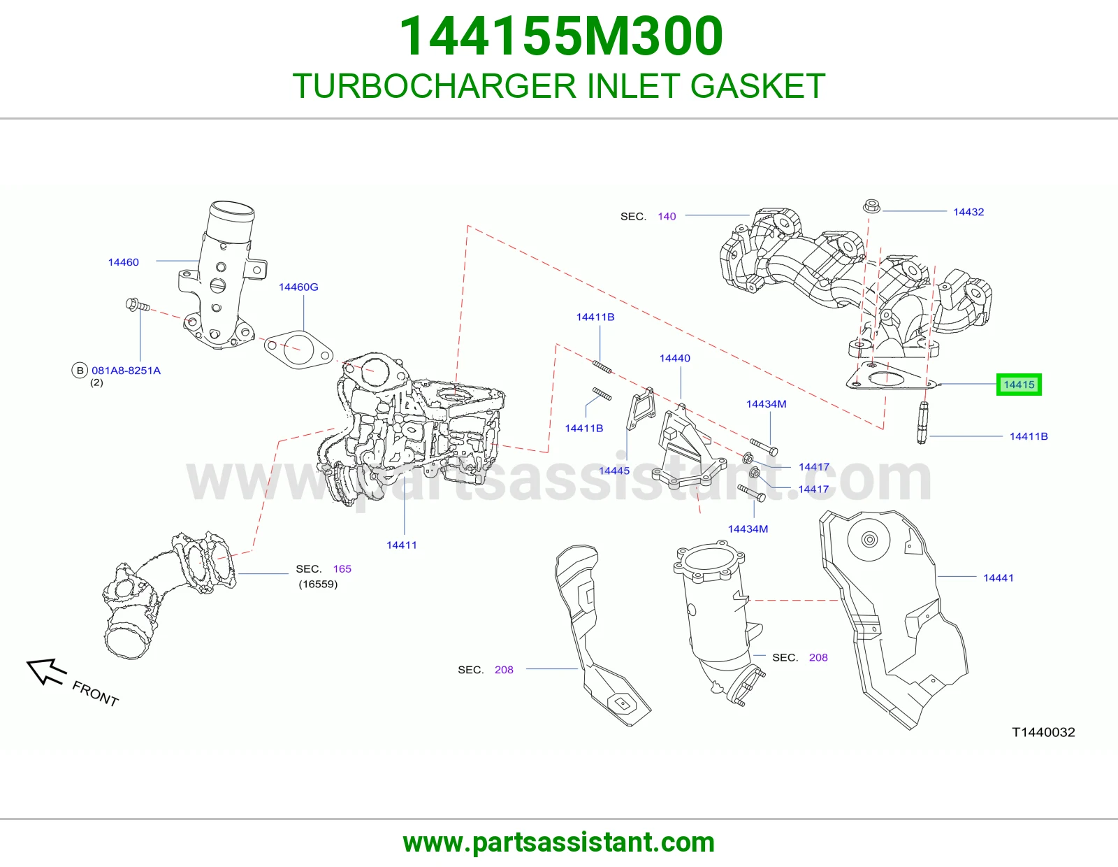 TURBOCHARGER INLET GASKET