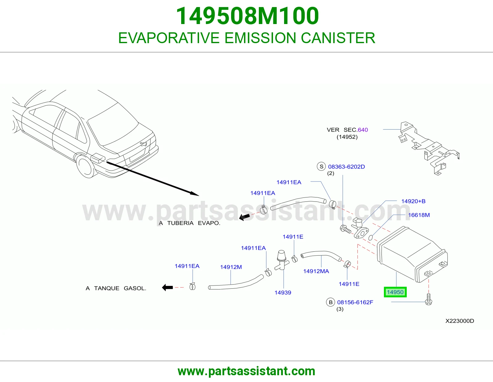 EVAPORATIVE EMISSION CANISTER