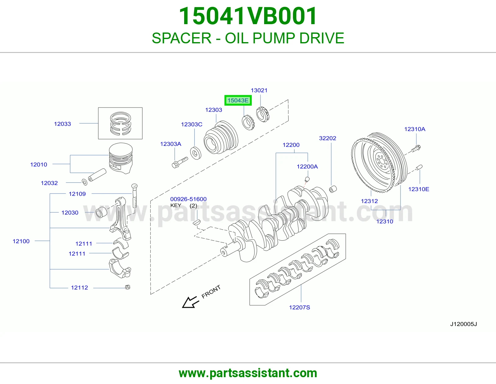 SPACER - OIL PUMP DRIVE