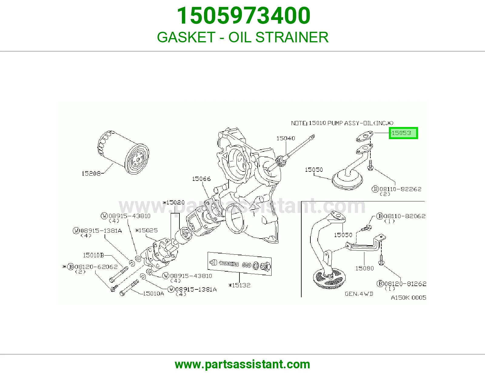 GASKET - OIL STRAINER