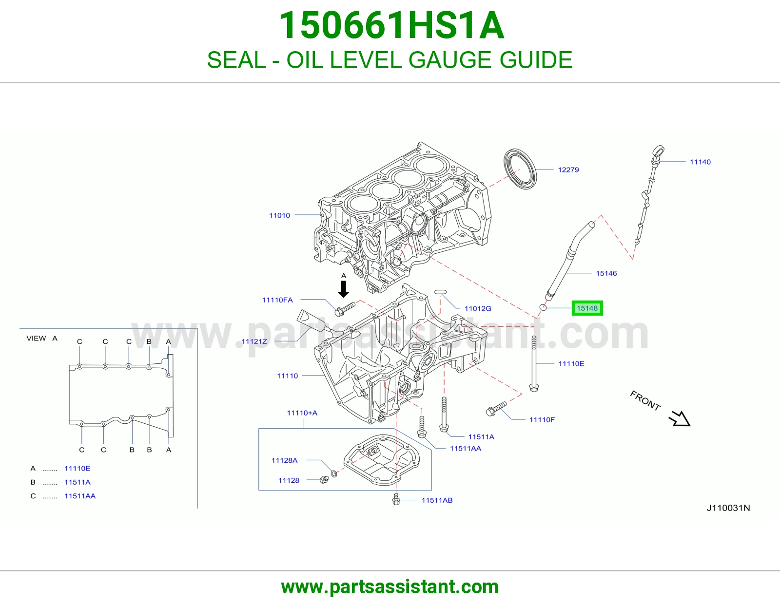 SEAL - OIL LEVEL GAUGE GUIDE