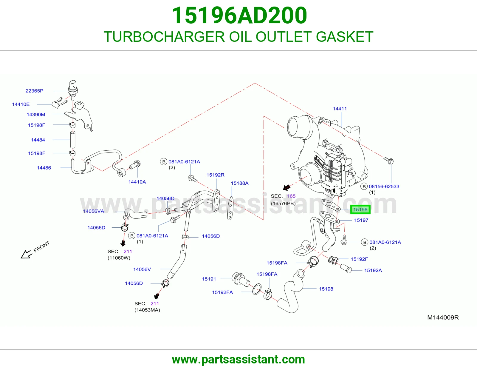 TURBOCHARGER OIL OUTLET GASKET