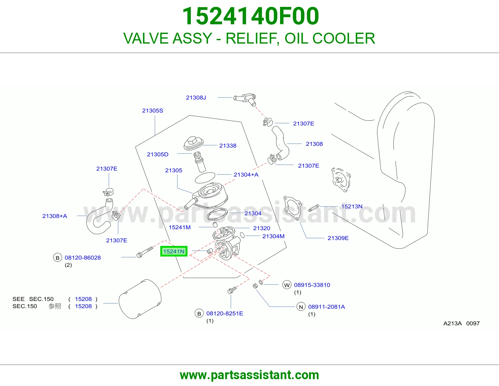 VALVE ASSY - RELIEF, OIL COOLER